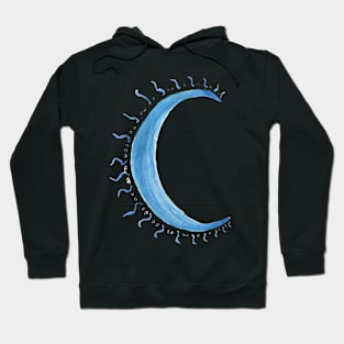 Watercolor Crescent Moon Hoodie